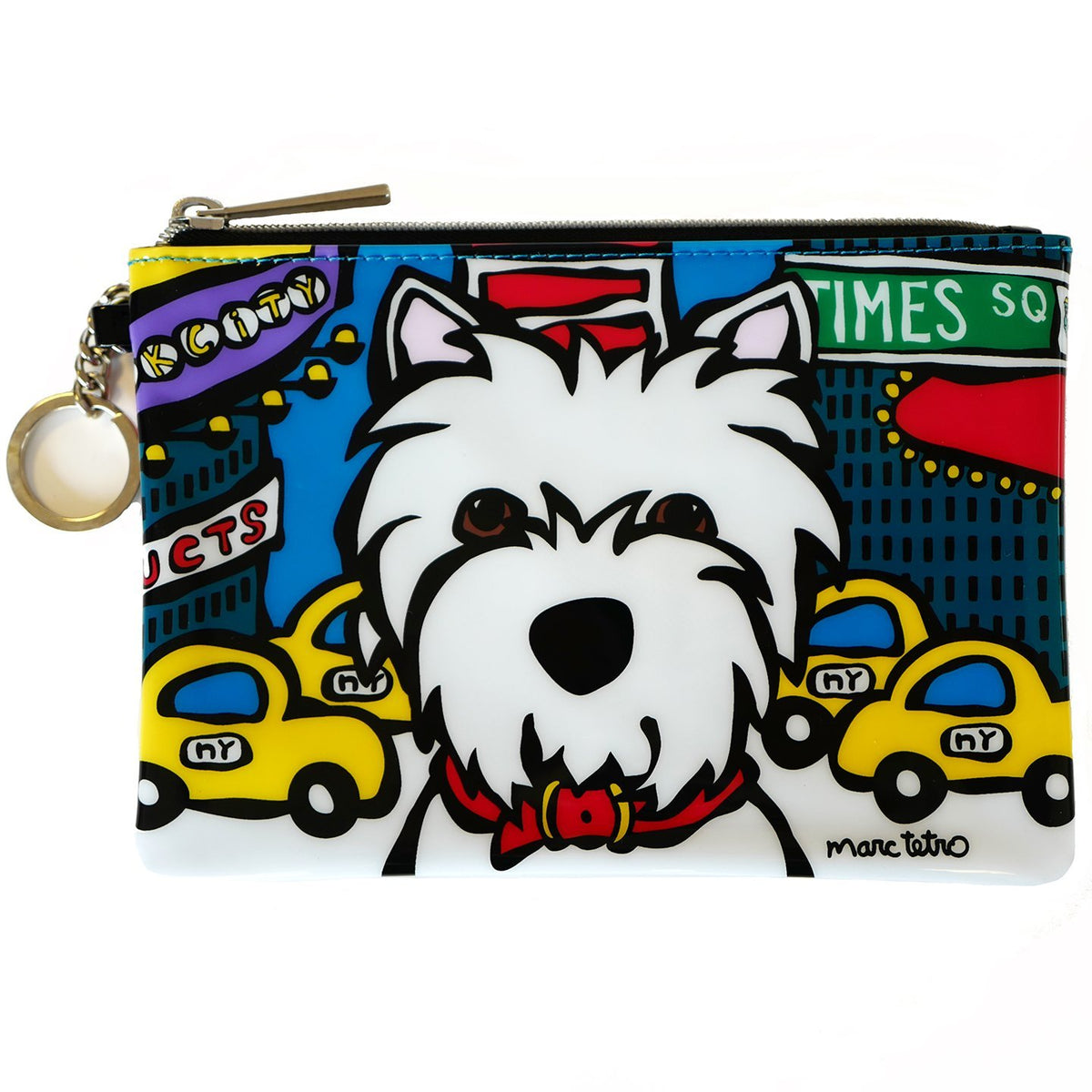 NYC Westie in Times Square Zip Pouch – P!Q Gifts