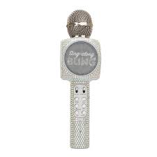 Sing-Along Iridescent Bling Karaoke Microphone & Bluetooth Speaker All-in-One - P!Q Gifts